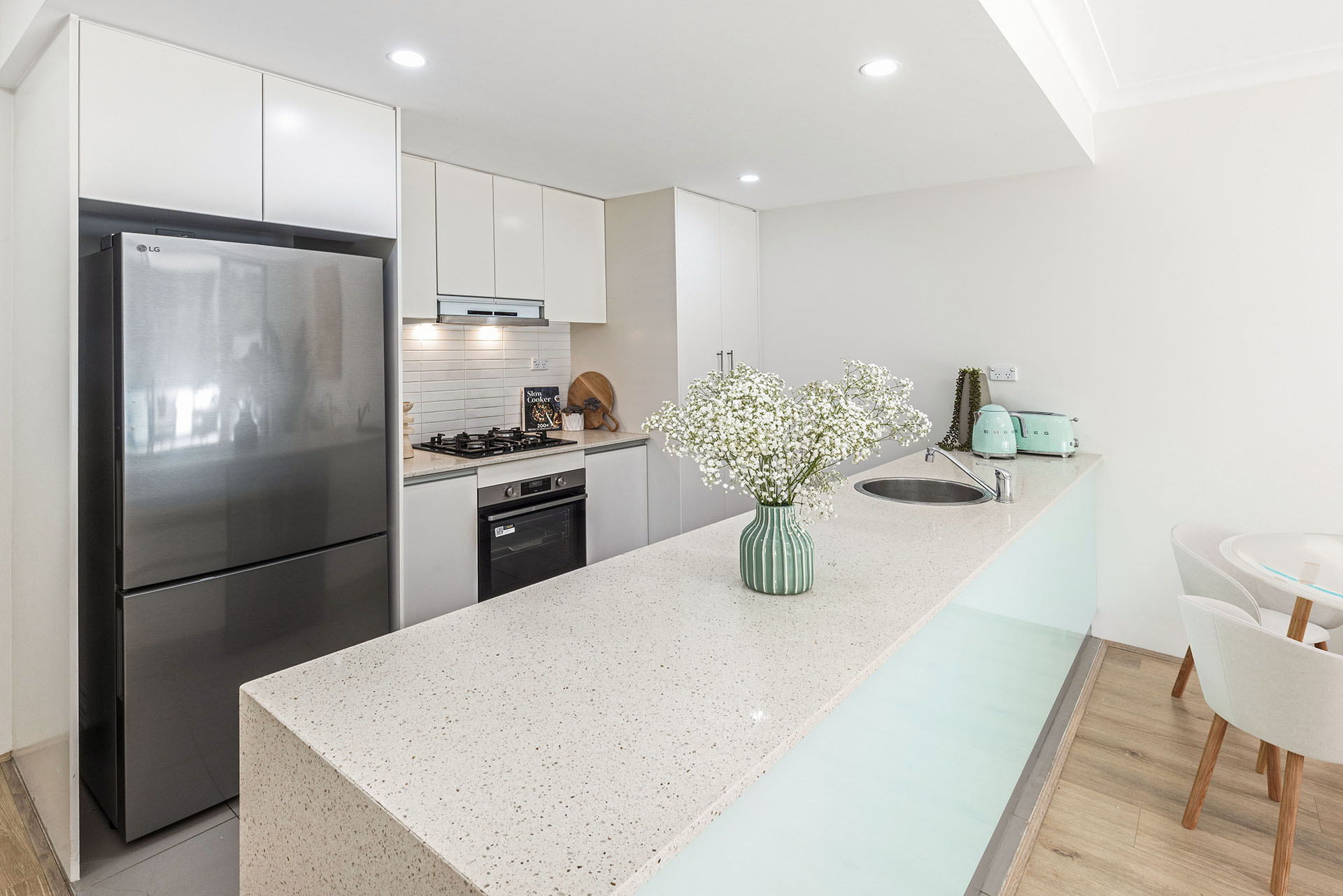 Styled apartment kitchen
